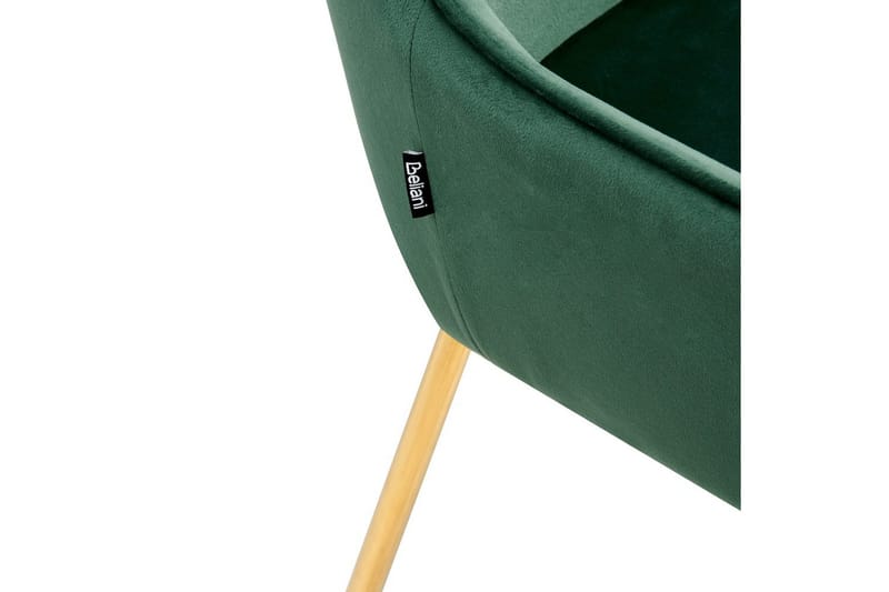 Set med 2 matstolar Loverna - Grönt, guld/Sammet - Möbler - Vardagsrum - Stolar & sittmöbler - Karmstolar