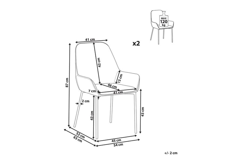 Set med 2 matstolar Loverna - Grönt, guld/Sammet - Möbler - Vardagsrum - Stolar & sittmöbler - Karmstolar