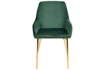 Set med 2 matstolar Loverna - Grönt/guld/Sammet - Möbler - Vardagsrum - Stolar & sittmöbler - Karmstolar