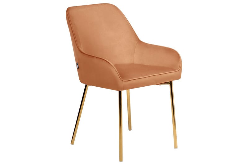 Set med 2 matstolar Loverna - Orange, guld/Sammet - Möbler - Vardagsrum - Stolar & sittmöbler - Karmstolar