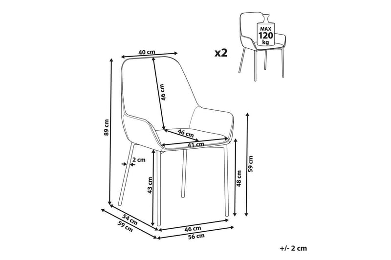 Set med 2 matstolar Loverna - Rosa, guld/Sammet - Möbler - Vardagsrum - Stolar & sittmöbler - Karmstolar