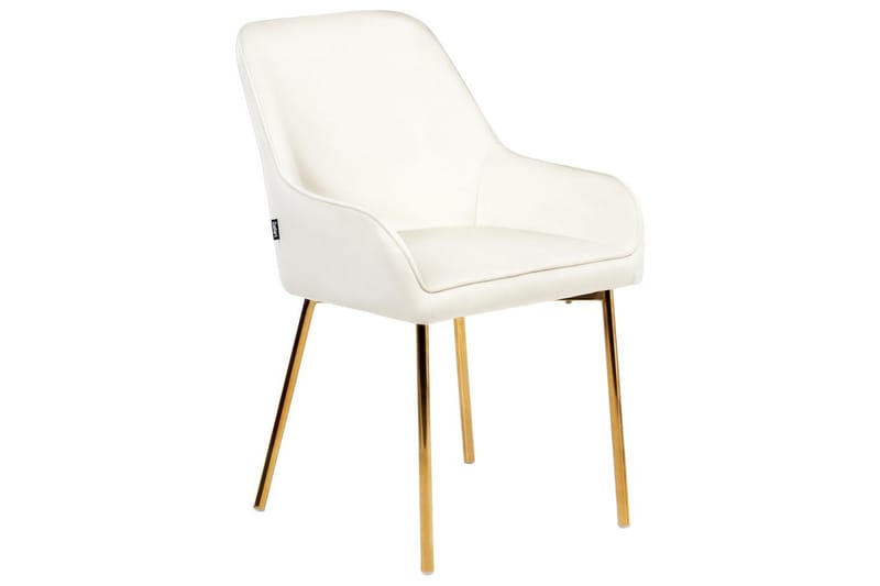 Set med 2 matstolar Loverna - Vitt, guld/Sammet - Möbler - Vardagsrum - Stolar & sittmöbler - Karmstolar