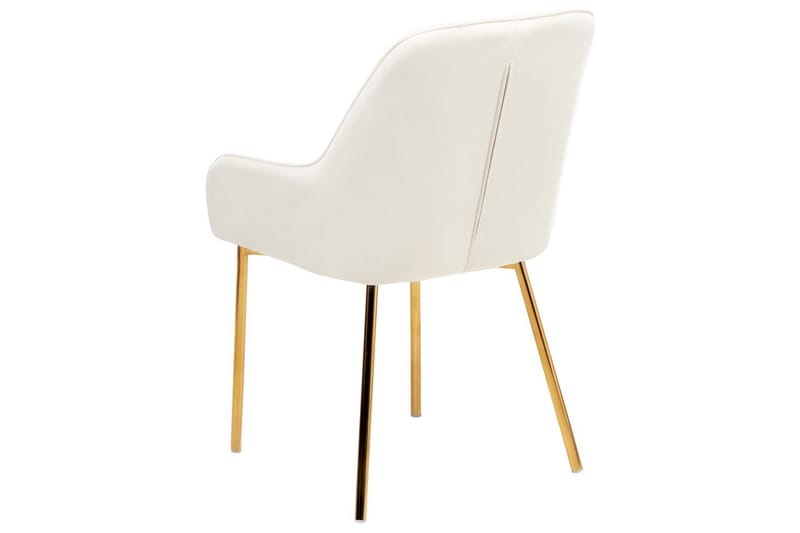 Set med 2 matstolar Loverna - Vitt, guld/Sammet - Möbler - Vardagsrum - Stolar & sittmöbler - Karmstolar