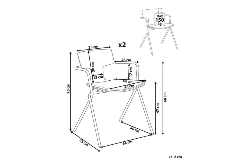 Set med 2 matstolar Manson - Möbler - Vardagsrum - Stolar & sittmöbler - Karmstolar