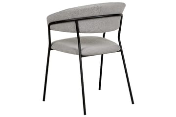 Set med 2 matstolar Mariposa - Grå, svart/Bouclé - Möbler - Vardagsrum - Stolar & sittmöbler - Karmstolar