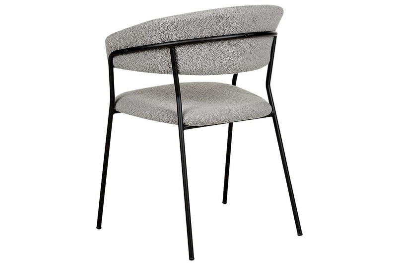 Set med 2 matstolar Mariposa - Grå, svart/Bouclé - Möbler - Vardagsrum - Stolar & sittmöbler - Karmstolar