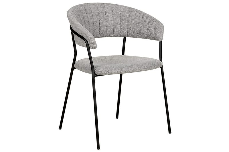 Set med 2 matstolar Mariposa - Grå, svart/Bouclé - Möbler - Vardagsrum - Stolar & sittmöbler - Karmstolar