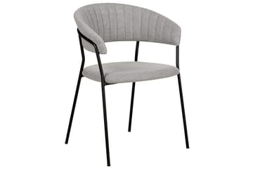 Set med 2 matstolar Mariposa - Grå, svart/Bouclé - Möbler - Vardagsrum - Stolar & sittmöbler - Karmstolar