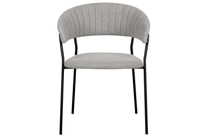 Set med 2 matstolar Mariposa - Grå, svart/Bouclé - Möbler - Vardagsrum - Stolar & sittmöbler - Karmstolar