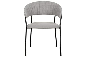 Set med 2 matstolar Mariposa - Grå, svart/Bouclé - Möbler - Vardagsrum - Stolar & sittmöbler - Karmstolar