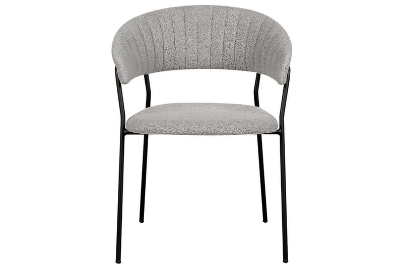 Set med 2 matstolar Mariposa - Grå, svart/Bouclé - Möbler - Vardagsrum - Stolar & sittmöbler - Karmstolar