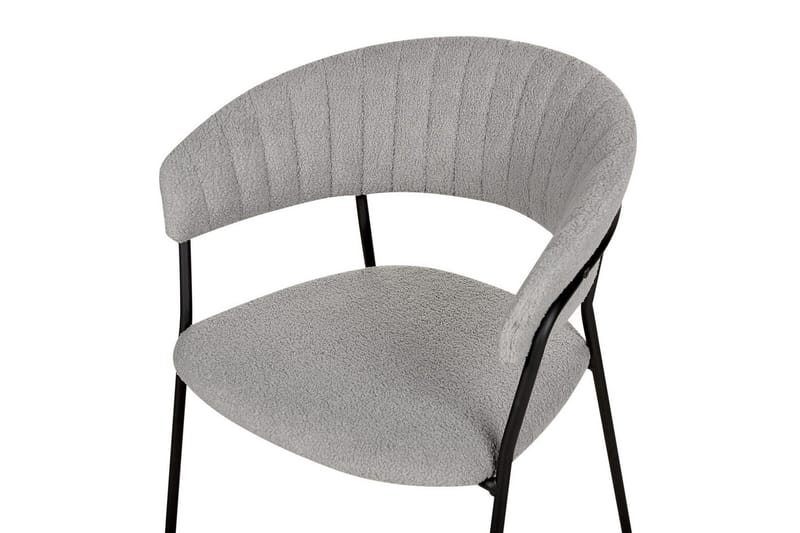 Set med 2 matstolar Mariposa - Grå, svart/Bouclé - Möbler - Vardagsrum - Stolar & sittmöbler - Karmstolar