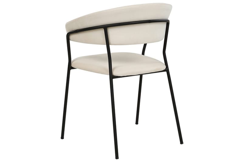 Set med 2 matstolar Mariposa - Krämvit, Svart/Sammet - Möbler - Vardagsrum - Stolar & sittmöbler - Karmstolar