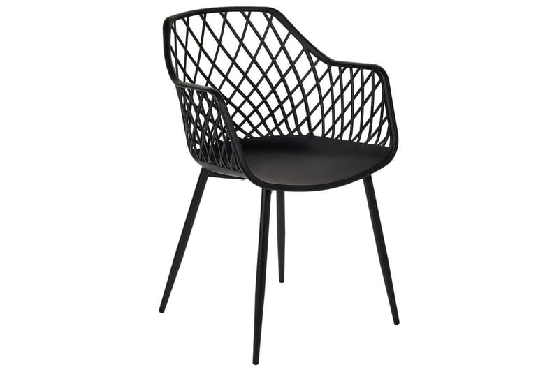 Set med 2 matstolar Nashua ll - Svart - Möbler - Vardagsrum - Stolar & sittmöbler - Karmstolar