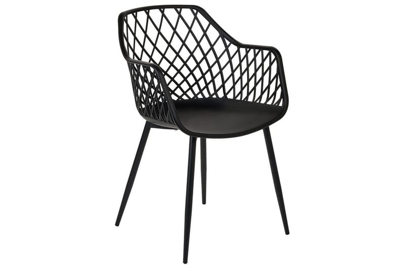 Set med 2 matstolar Nashua ll - Svart - Möbler - Vardagsrum - Stolar & sittmöbler - Karmstolar