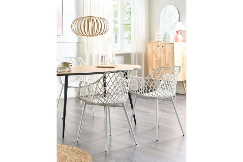 Set med 2 matstolar Nashua ll - Vit - Möbler - Vardagsrum - Stolar & sittmöbler - Karmstolar
