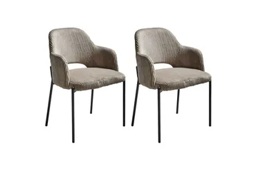 Set med 2 matstolar Raton - Beige, svart - Möbler - Vardagsrum - Stolar & sittmöbler - Karmstolar