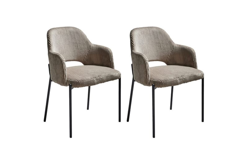 Set med 2 matstolar Raton - Beige, svart - Möbler - Vardagsrum - Stolar & sittmöbler - Karmstolar