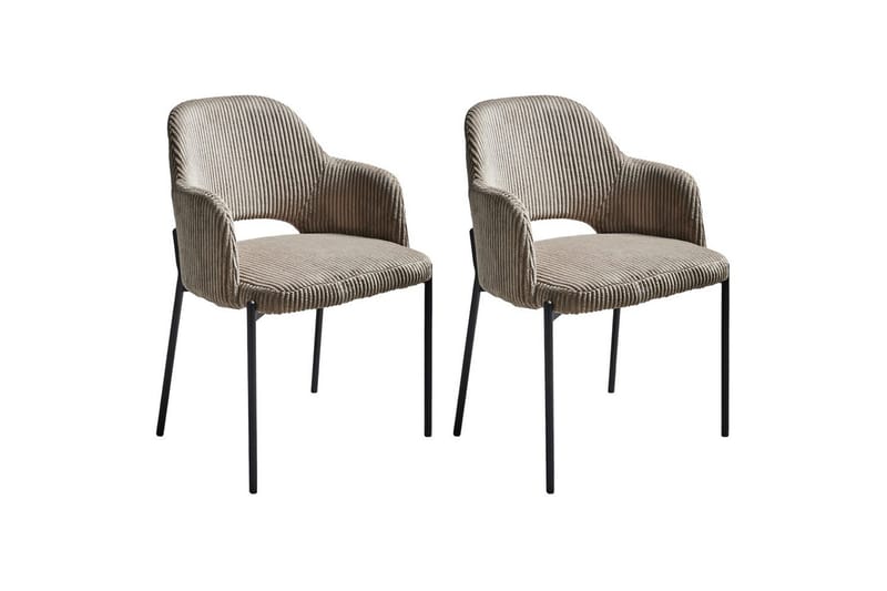 Set med 2 matstolar Raton - Beige, svart - Möbler - Vardagsrum - Stolar & sittmöbler - Karmstolar