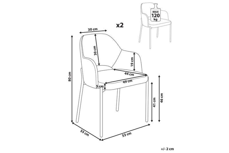 Set med 2 matstolar Raton - Grön, Svart - Möbler - Vardagsrum - Stolar & sittmöbler - Karmstolar