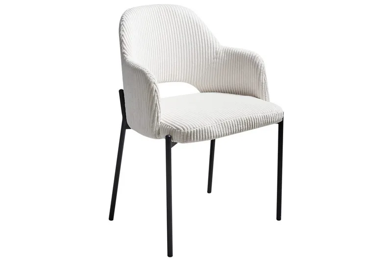 Set med 2 matstolar Raton - Vit, Svart - Möbler - Vardagsrum - Stolar & sittmöbler - Karmstolar