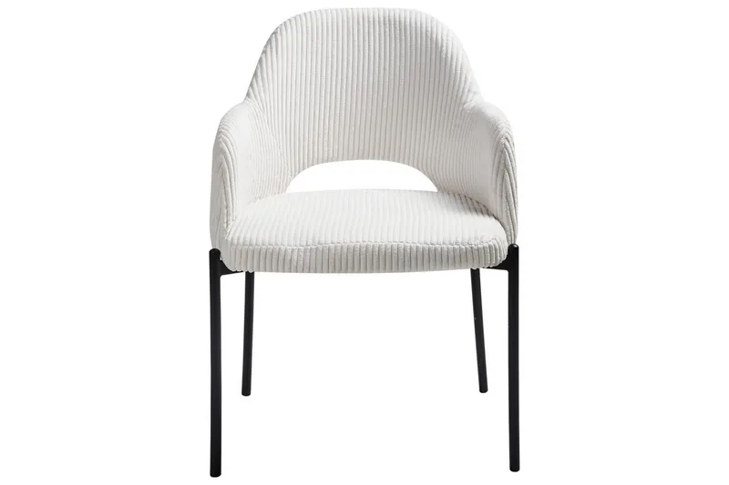 Set med 2 matstolar Raton - Vit, Svart - Möbler - Vardagsrum - Stolar & sittmöbler - Karmstolar