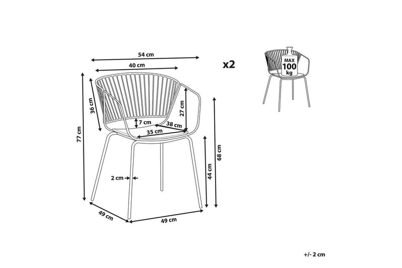 Set med 2 matstolar Rigby - Möbler - Vardagsrum - Stolar & sittmöbler - Karmstolar