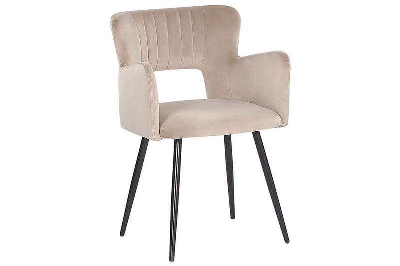 Set med 2 matstolar Sanilac - Beige, svart, Taupe - Möbler - Vardagsrum - Stolar & sittmöbler - Karmstolar