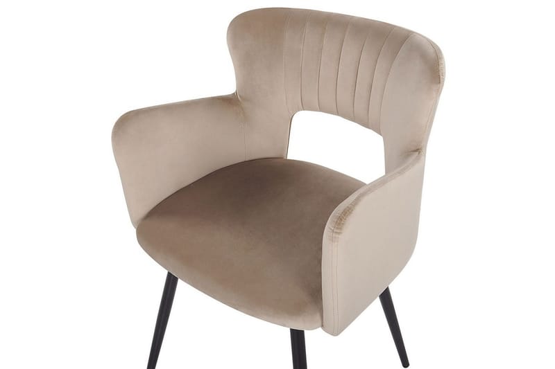 Set med 2 matstolar Sanilac - Beige, svart, Taupe - Möbler - Vardagsrum - Stolar & sittmöbler - Karmstolar