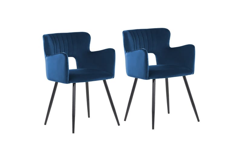 Set med 2 matstolar Sanilac - Blå - Möbler - Vardagsrum - Stolar & sittmöbler - Karmstolar