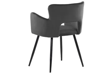 Set med 2 matstolar Sanilac - Mörkgrå, svart - Möbler - Vardagsrum - Stolar & sittmöbler - Karmstolar