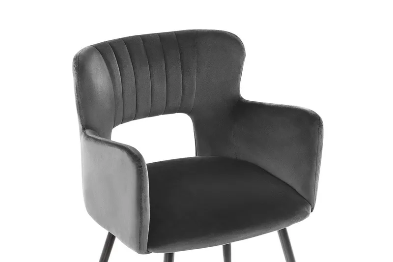 Set med 2 matstolar Sanilac - Mörkgrå, svart - Möbler - Vardagsrum - Stolar & sittmöbler - Karmstolar