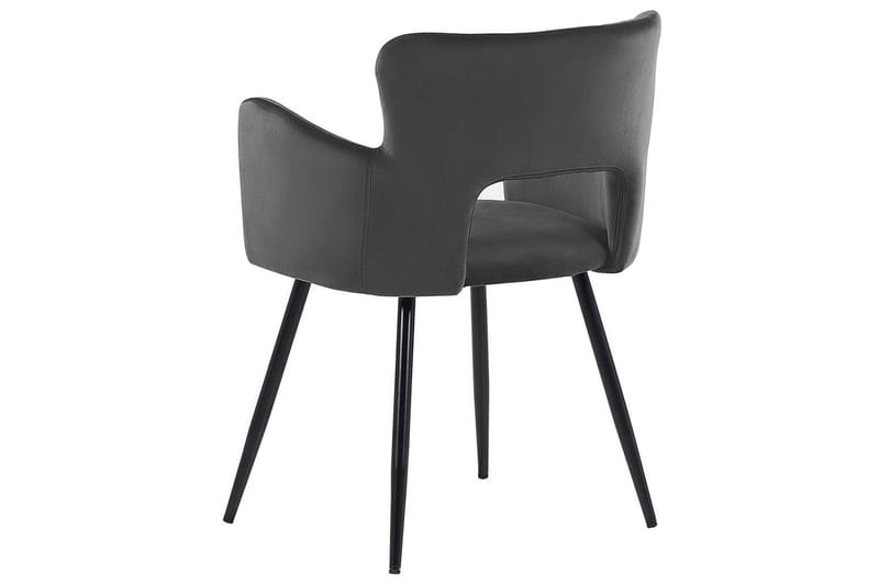 Set med 2 matstolar Sanilac - Mörkgrå, svart - Möbler - Vardagsrum - Stolar & sittmöbler - Karmstolar