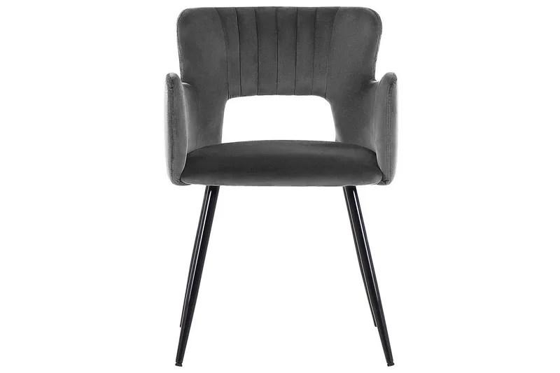 Set med 2 matstolar Sanilac - Mörkgrå, svart - Möbler - Vardagsrum - Stolar & sittmöbler - Karmstolar