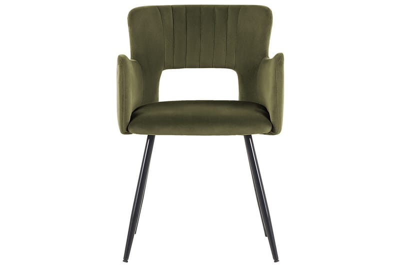 Set med 2 matstolar Sanilac - Olivgrön, Svart - Möbler - Vardagsrum - Stolar & sittmöbler - Karmstolar