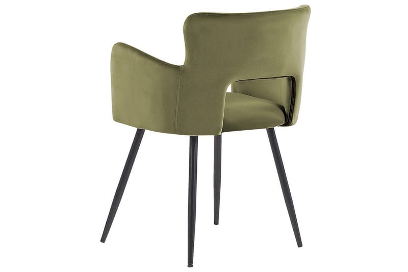 Set med 2 matstolar Sanilac - Olivgrön, Svart - Möbler - Vardagsrum - Stolar & sittmöbler - Karmstolar