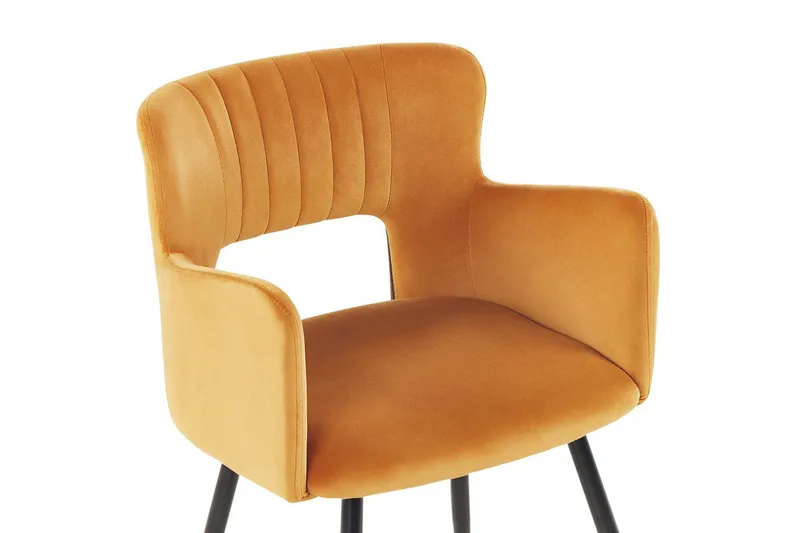 Set med 2 matstolar Sanilac - Orange, svart - Möbler - Vardagsrum - Stolar & sittmöbler - Karmstolar