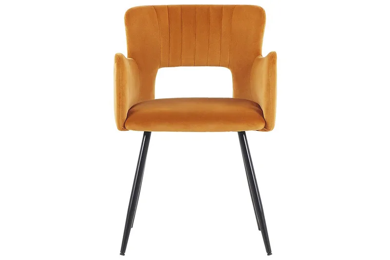 Set med 2 matstolar Sanilac - Orange, svart - Möbler - Vardagsrum - Stolar & sittmöbler - Karmstolar