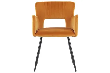 Set med 2 matstolar Sanilac - Orange, svart - Möbler - Vardagsrum - Stolar & sittmöbler - Karmstolar