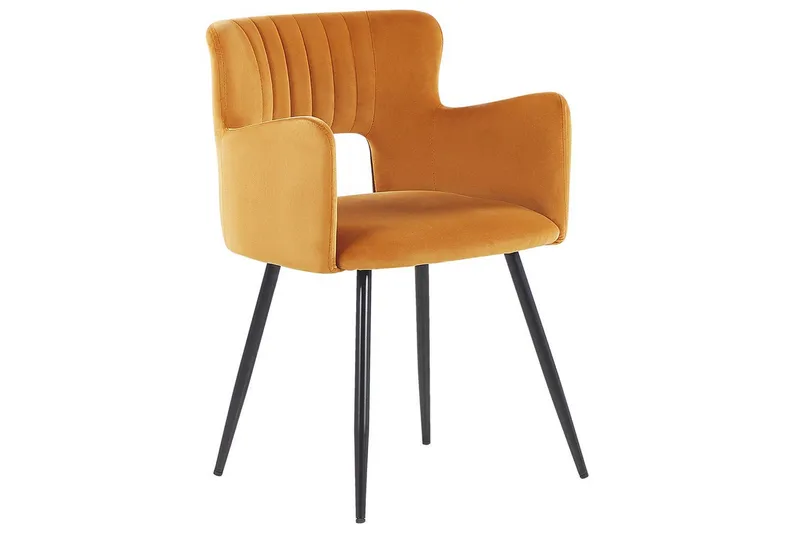 Set med 2 matstolar Sanilac - Orange, svart - Möbler - Vardagsrum - Stolar & sittmöbler - Karmstolar