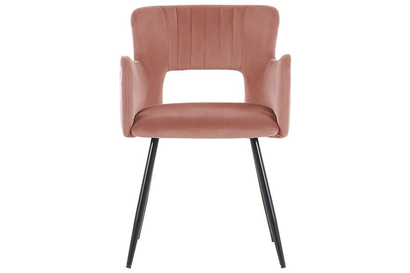 Set med 2 matstolar Sanilac - Rosa, Svart - Möbler - Vardagsrum - Stolar & sittmöbler - Karmstolar