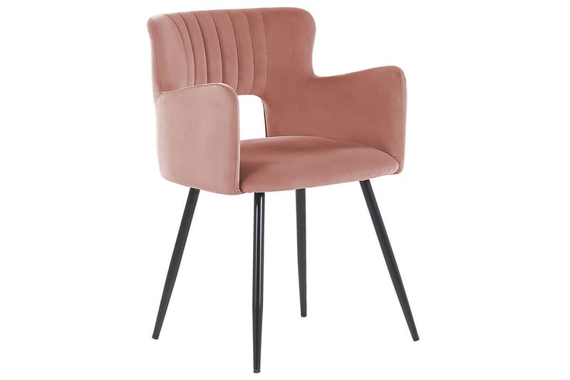 Set med 2 matstolar Sanilac - Rosa, Svart - Möbler - Vardagsrum - Stolar & sittmöbler - Karmstolar