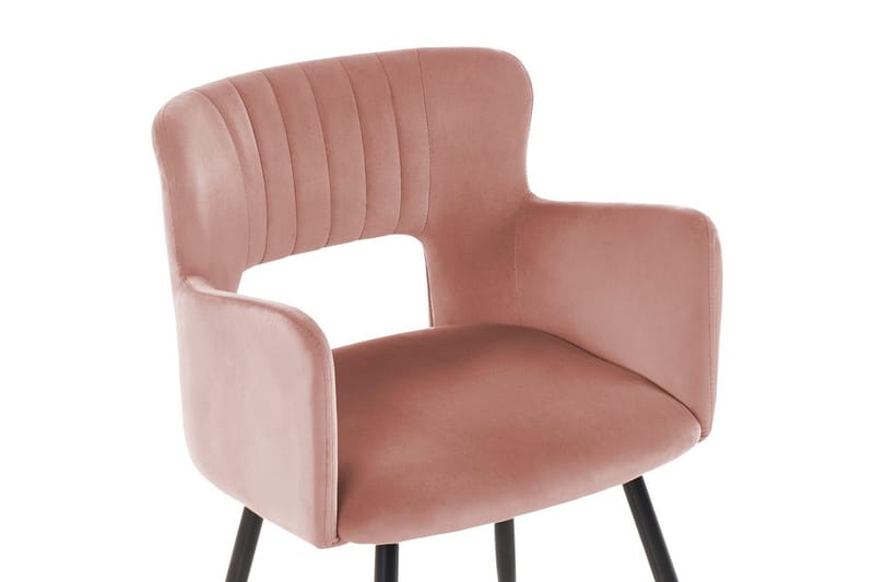 Set med 2 matstolar Sanilac - Rosa, Svart - Möbler - Vardagsrum - Stolar & sittmöbler - Karmstolar