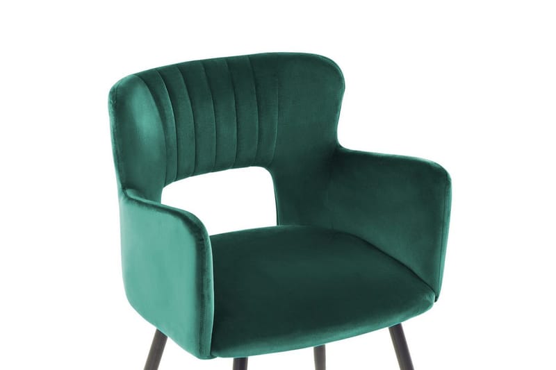 Set med 2 matstolar Sanilac - Smaragdgrön, Svart - Möbler - Vardagsrum - Stolar & sittmöbler - Karmstolar