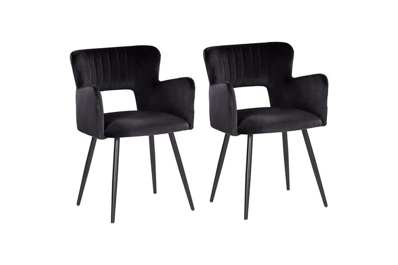 Set med 2 matstolar Sanilac - Svart - Möbler - Vardagsrum - Stolar & sittmöbler - Karmstolar