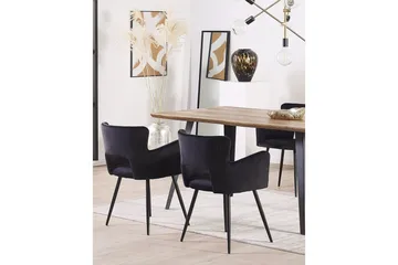 Set med 2 matstolar Sanilac - Svart - Möbler - Vardagsrum - Stolar & sittmöbler - Karmstolar
