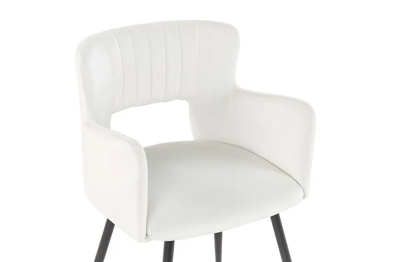 Set med 2 matstolar Sanilac - Vit, Svart - Möbler - Vardagsrum - Stolar & sittmöbler - Karmstolar