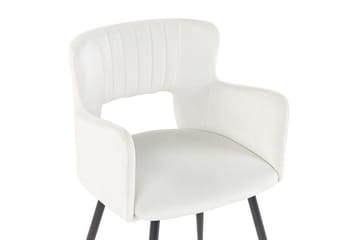 Set med 2 matstolar Sanilac - Vit, Svart - Möbler - Vardagsrum - Stolar & sittmöbler - Karmstolar
