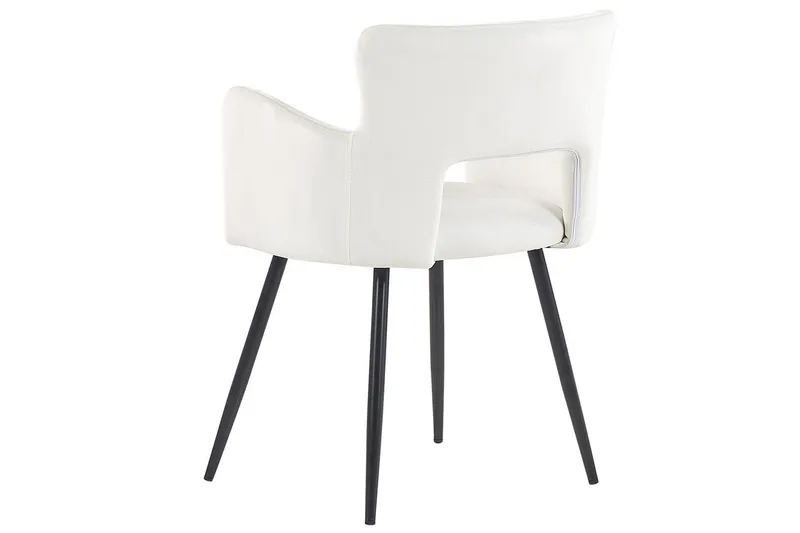 Set med 2 matstolar Sanilac - Vit, Svart - Möbler - Vardagsrum - Stolar & sittmöbler - Karmstolar