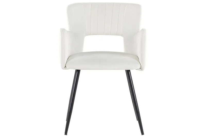 Set med 2 matstolar Sanilac - Vit, Svart - Möbler - Vardagsrum - Stolar & sittmöbler - Karmstolar